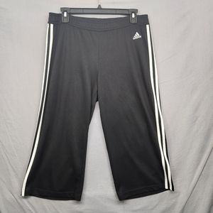 Adidas Cropped Athletic Pants Embroider Black Women Size | M
